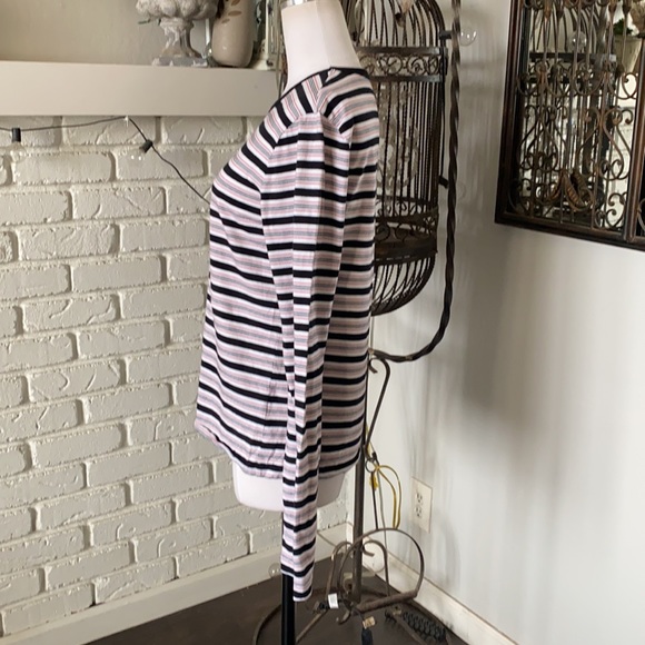 LA LIGNE New York STRIPED LONG SLEEVE SHIRT CREW NECK MEDIUM - Picture 3 of 6